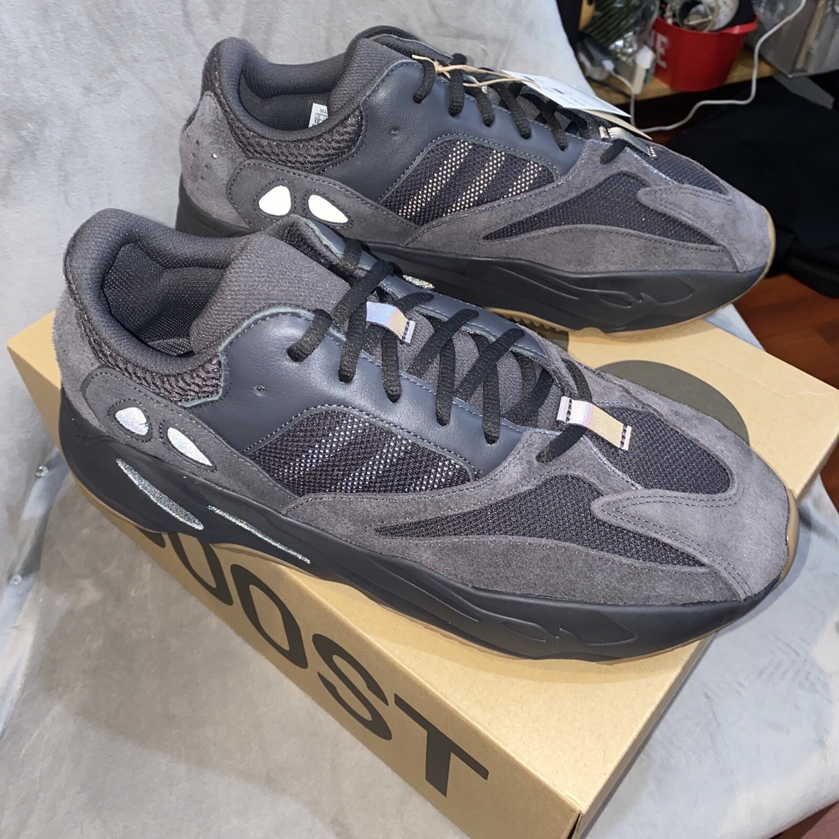 Size 12 adidas Yeezy Boost 700 V1 Utility Black 193104575663|