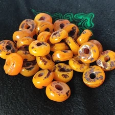 18-20mm Natural Oil Yellow Amber Beeswax Loose Original Stone For Jewelry Making