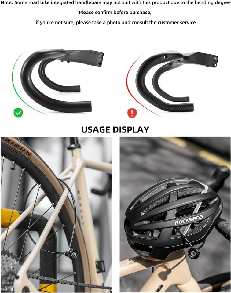 Road to Sky-ROCKBROS Hidden Handlebar Helmet Lock Bike Cable Lock ZincAlloy Lock - Image 4 of 4