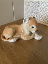 Vintage Lion Cub ussr Made Lomonosov Perfect Condition Other Lomonosov Pottery  