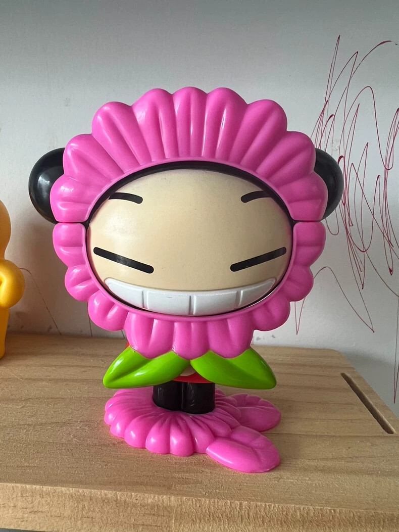 Vintage Pucca Burger King Bobblehead Cartoon Figure Rare Collectible Toy