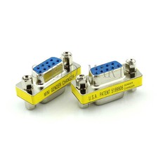2 X 9 Pin RS232 DB9 Female to Female Serial Cable Gender Changer Coupler Adapter