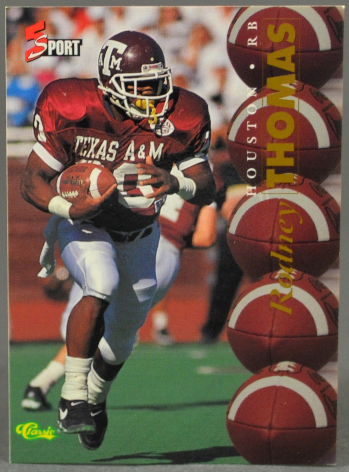 1995 Classic Five Sport Rodney Thomas NFL #86 Football Trading Card