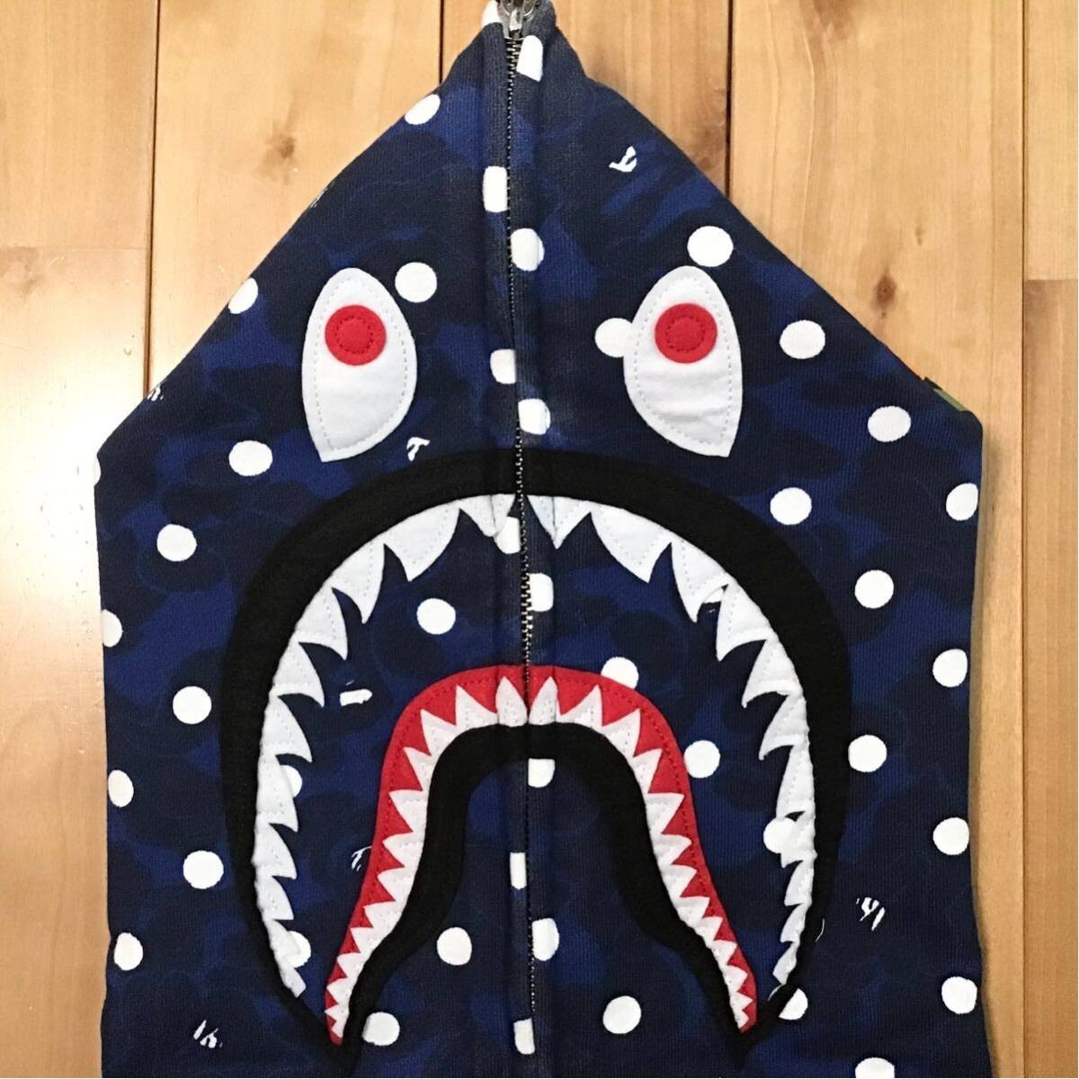 トップス BAPE ABC DOT SHARK FULL ZIP HOODIE L 2015 BAPE DOT ABC camo shark full zip hoodie A Bathing Ape Size XL