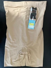 Assets by Spanx 1X Beige Shaping High-Waisted Mid Thigh Short #10226R NEW