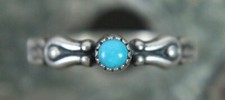 Vtg Wheeler Manufacturing Co Ring Size 6.25 Sterling Turquoise Native American