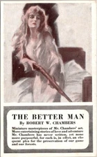 The Better Man Robert W Chambers Pre Publish c1916 Advertising postcard PP1