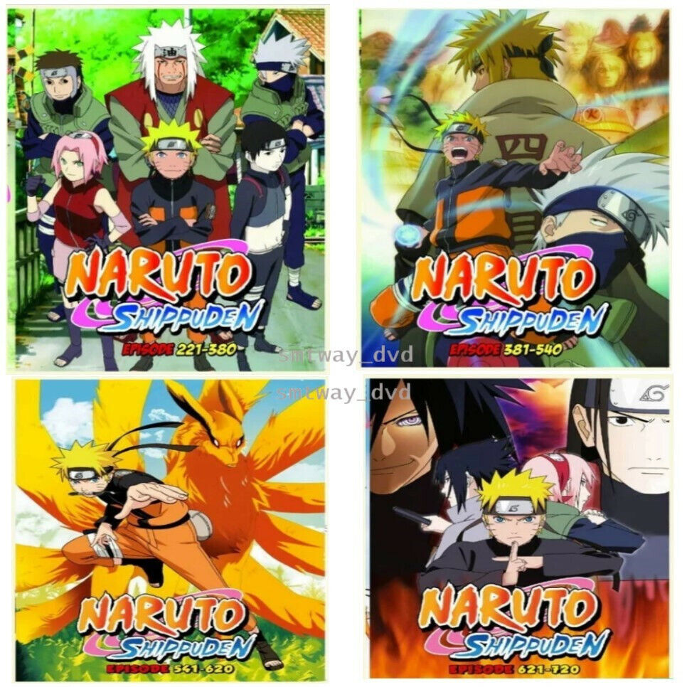 Naruto Shippuden Episodes 1 - 500 Complete Series English Dub on 54 DVDs