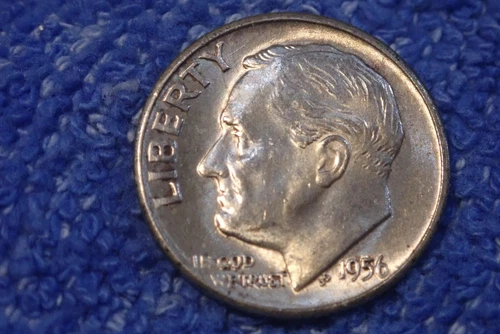 SILVER  ROOSEVELT DIME: SCARCE 1956-D IN BRILLIANT UNCIRCULATED CONDITION!