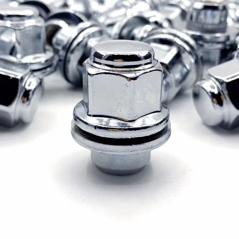 4x ALLOY WHEEL NUTS FOR JAGUAR XF XFR XE (M12X1.5) CHROME LUG BOLT
