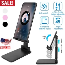 Foldable Desktop Phone Stand Tablet Holder Cradle Dock Fits 4 -12.9in Adjustable