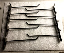 SLATWALL CHROME 9" SLAT WALL HOOKS FOR DISPLAY 9 PIECES METAL