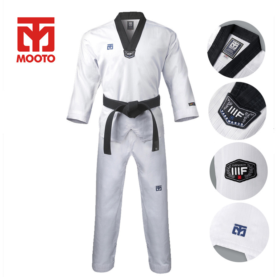 Mooto Original Official 3F Taekwondo Uniform Dobok Gi V Neck