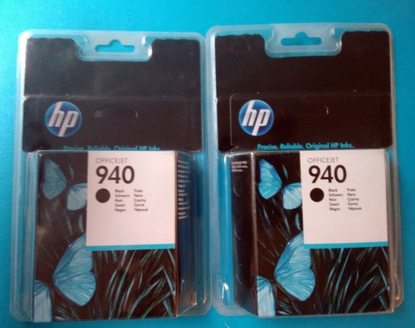 2x Tinta Original Negra HP 940 ref C4902AE 301. Leer anuncio.