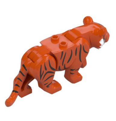 LEGO Tiger Big Cat NEW 2024 Animal minifigure - Reddish Orange