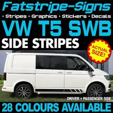 to fit VW T5 SWB SIDE STRIPES STICKERS GRAPHICS DECALS DAY VAN CAMPER