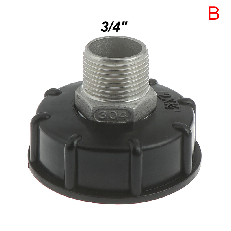 Adaptador de tanque de agua IBC con rosca de 60 mm para jardín, de 1/2" a 3/4"