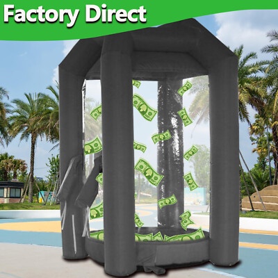 Inflatable Cash Money Cube Booth Machine with Blower for Advertising Promotions