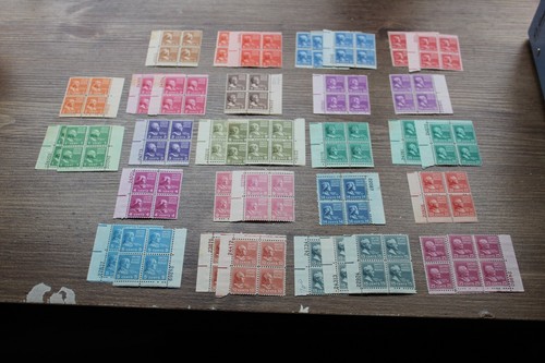US 1938 PRESIDENTIAL SERIES Plate Blocks Lot 36 Blocks All Full Gum