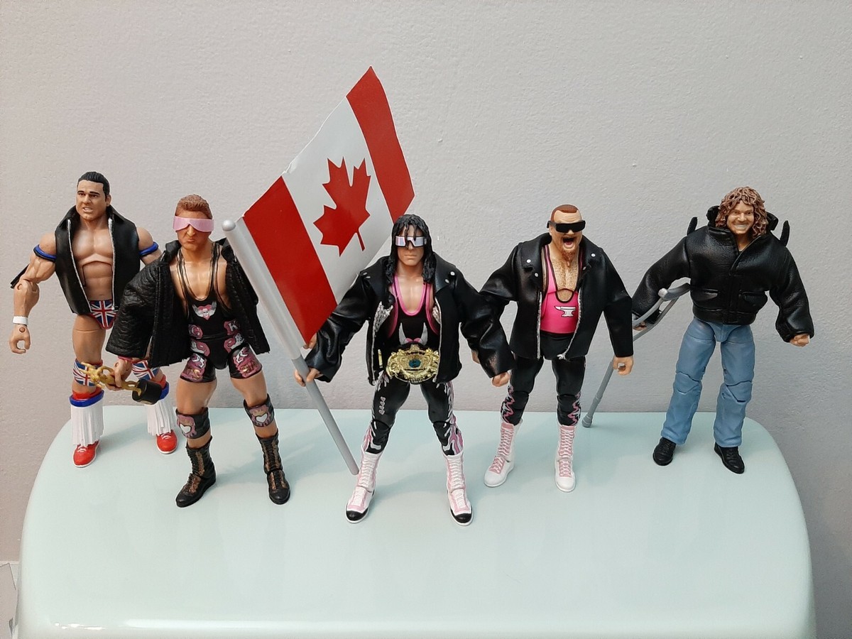 WWE Elite Hart Foundation Set Bret Defining Moments Bulldog