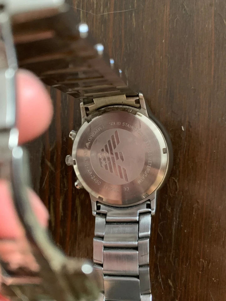 Emporio Armani AR2460 46mm Cassa Argento in Acciaio Cinturino Argento in... - Immagine 4 di 4