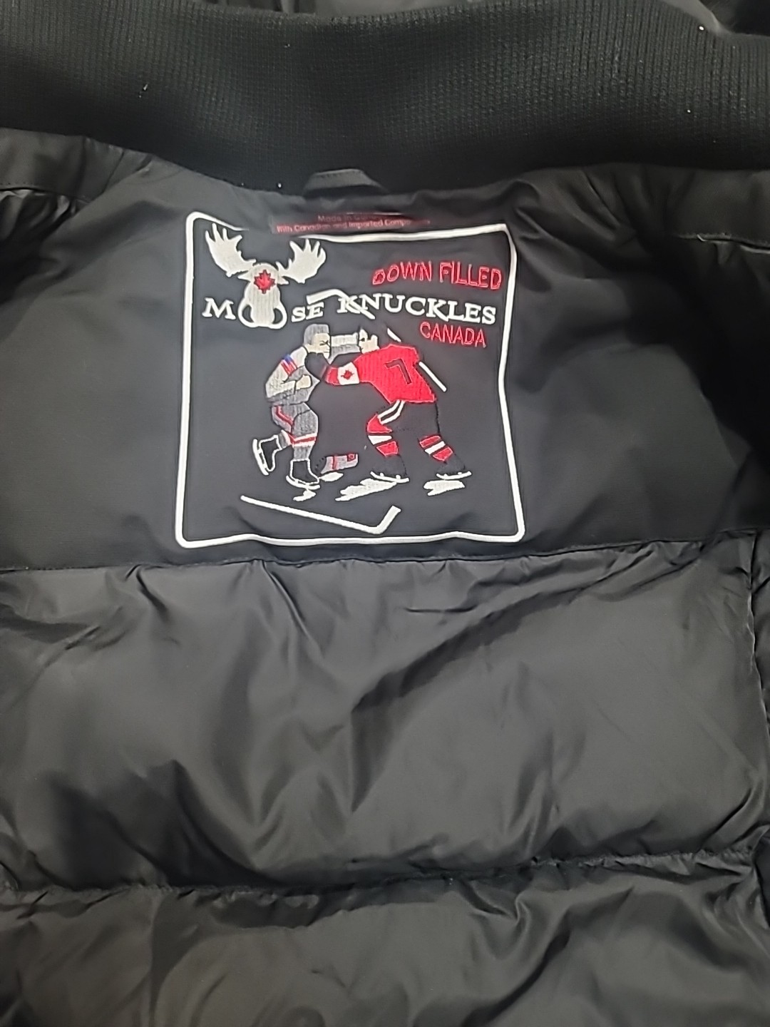 Moose Knuckles 'Pearson' Jacket With Fur Hood Sz Large Black NWT image 4