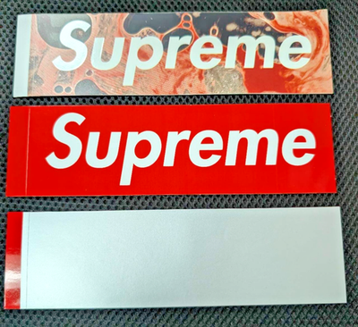 3x Supreme Box Logo Sticker Red 100% Authentic Brand New Blood and