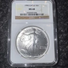 1990 American Silver Eagle $1 NGC MS69 • 1 oz .999 Fine Silver Dollar