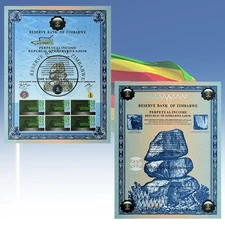 One Googol Containers Zimbabwe Paper Certificate UV Commemorative Banknote