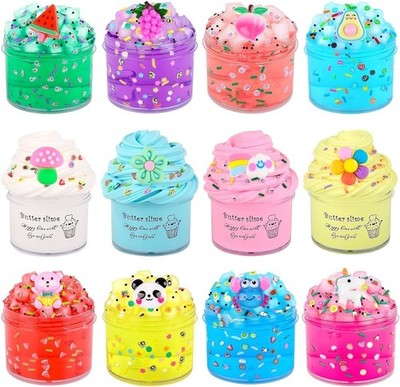 12er Pack Set mit 8 klaren & 4 flauschigen Butter, Peachybbies