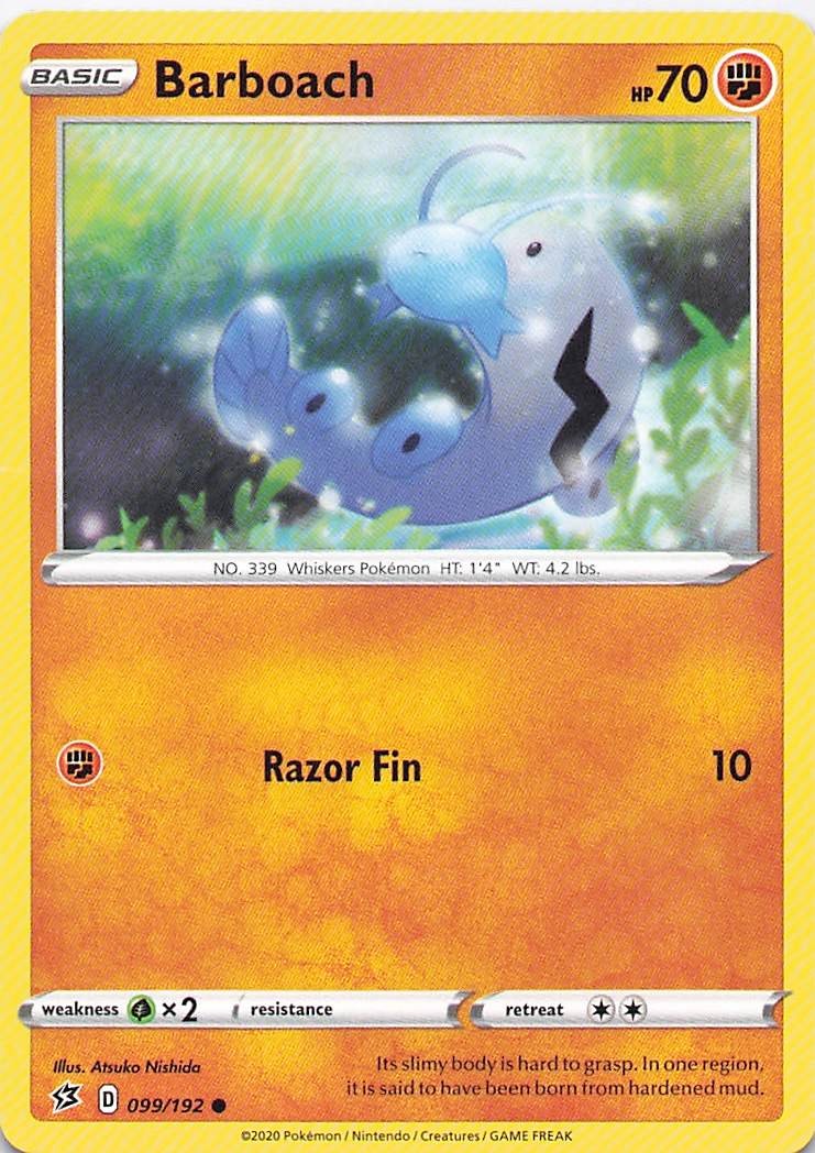 Pokemon Card - Barboach - (099/192 - Rebel Clash)