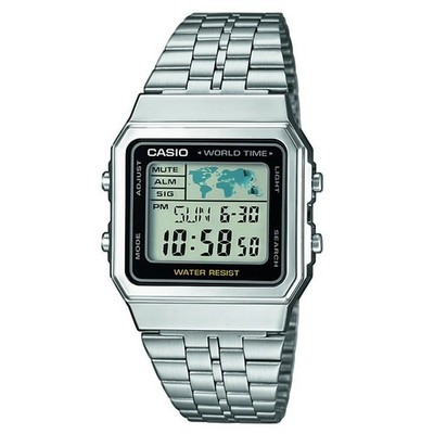 Casio Uhr A500WEA-1EF Herren Retro Digital Weltzeit UVP 45,00£