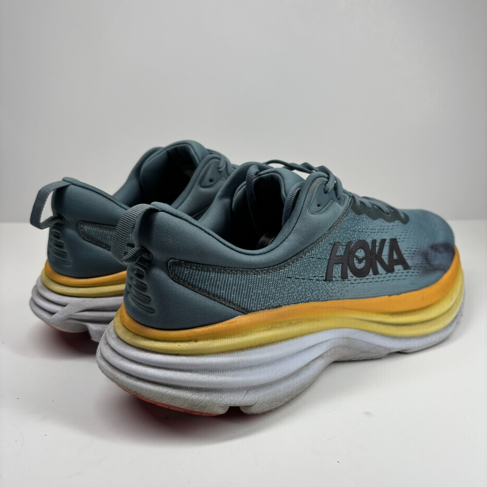 HOKA Bondi 8 Men's US 11.5 2E Goblin Blue/Mountain Spring Wide Road Running Shoe thumbnail 8