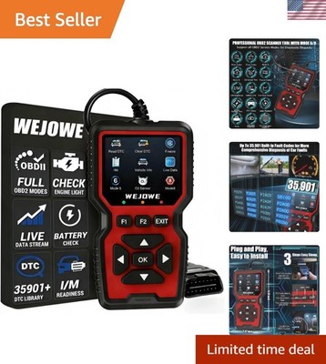 All-in-One Check Engine Code Reader with Live Data & I/M Readiness Functionality