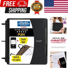 Flex Refillable Notebook Study App, College Ruled Paper and 1-1/2 Inch Tech...
