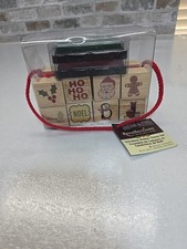 Recollections "CHRISTMAS HOLIDAYS" Wood Mounted Set of 16 Rubber Stamps