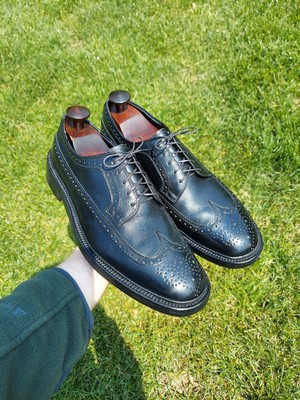 1960s Nunn Bush Custom Autograph 925 Ankle Fashioned Black Calf LWB 11 D V Cleat
