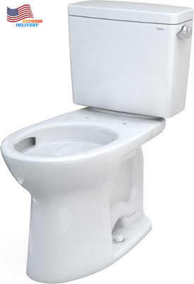 Drake Two-Piece Elongated 1.28 GPF Universal Height Tornado Flush Toilet