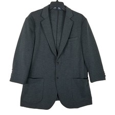 PJ Paul Jones Blazer Mens Size L Grey Textured Knit Two Button Sport Coat