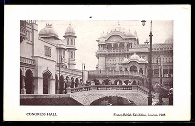 London, Franco-British Exhibition 1908, Congress Hall, Ansichtskarte 