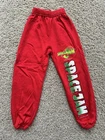 Rare Vintage 1996 Space Jam Logo Red Sweatpants Small Young Children's Size