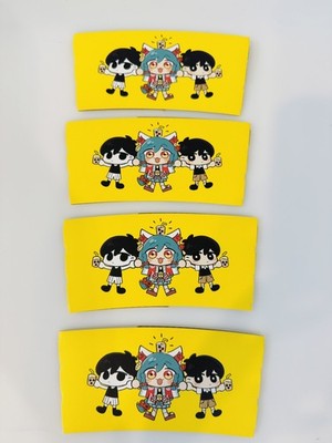 Exclusive Omori x Sunright Collab Collaboration 4 pc Cup Sleeves Holder NEW Rare