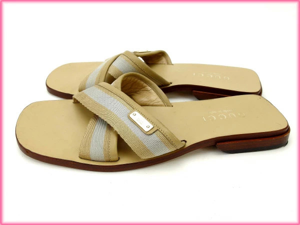GUCCI Sandals Brand Sandals Sandals #36C Outlet Summer Beige t14851 Brand High B thumbnail 4