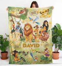 Custom Disney Lion King Simba Fleece Blanket Gift For Friends 1