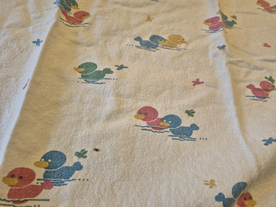 Vintage Hospital Baby Receiving Swaddling Blanket Ducks Thick Cotton Flannel 31" - Image 2 of 4
