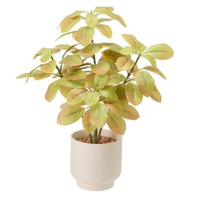 18'' Fall Artificial Eucalyptus Plant,Indoor Fake Potted Plants with Fall Colors