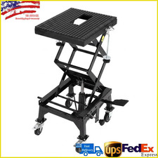 Motorcycle Hydraulic Lift Jack 350lb Atv Dirt Bike Hoist Stand Table W Casters