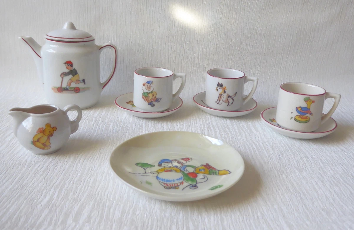 WADER 34-teiliges Kaffee- Und Speiseservice-Tablett – Kinderservice Für 4 Kinder – Modernes Design – Ab 1 Jahr – Fördert Sozialkompetenz 34-teiliges Spielgeschirr