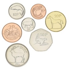 Ireland set of 7 coins 1974-2000 AU-UNC 1, 2, 5, 10, 20, 50 pence, 1 pound