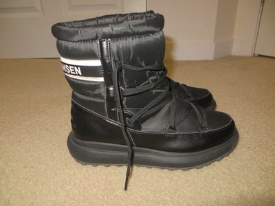 Helly Hanson Isola Court Black Winter Boots, men's size 8 / EU 41
